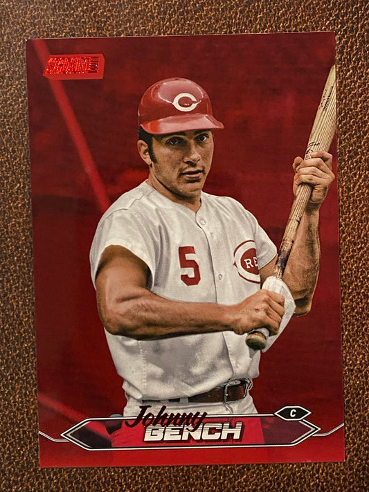 Johnny Bench - 2024 Topps Stadium Club - Red Foil - Reds