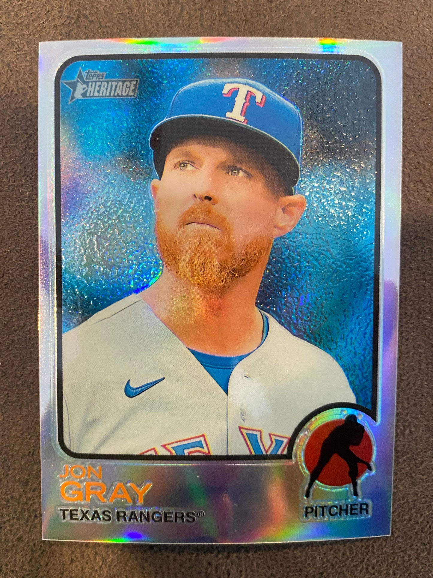 Jon Gray - 2022 Topps Heritage High Number - Refractor /673 - Rangers