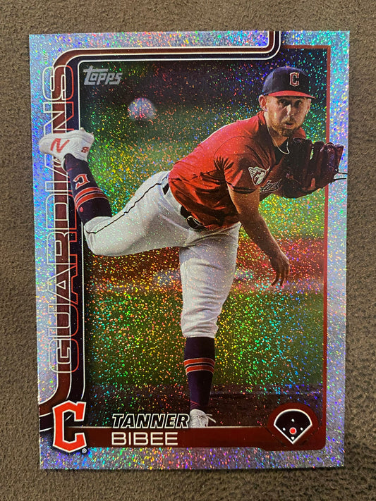 Tanner Bibee - 2025 Topps Series 1 - Sand Glitter Parallel - Guardians