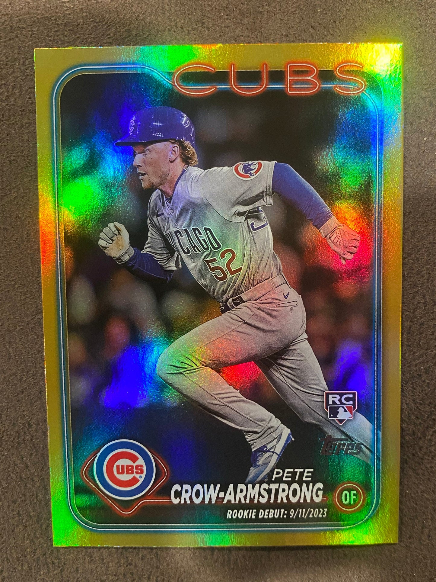 Pete Crow Armstrong - 2024 Topps Update - Gold Foil Parallel Rookie Debut (Hobby Exclusive) - Cubs
