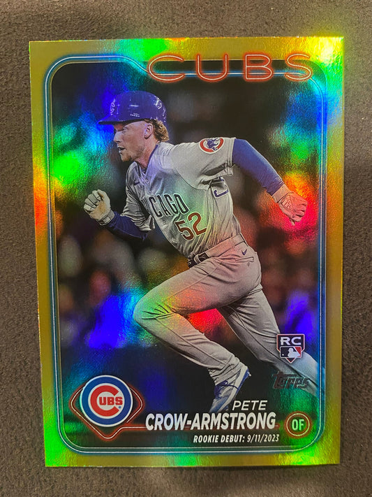 Pete Crow Armstrong - 2024 Topps Update - Gold Foil Parallel Rookie Debut (Hobby Exclusive) - Cubs