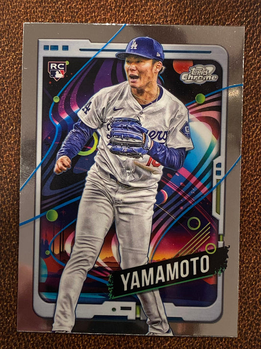 Yoshinobu Yamamoto - 2024 Topps Chrome Cosmic - Base Rookie - Dodgers