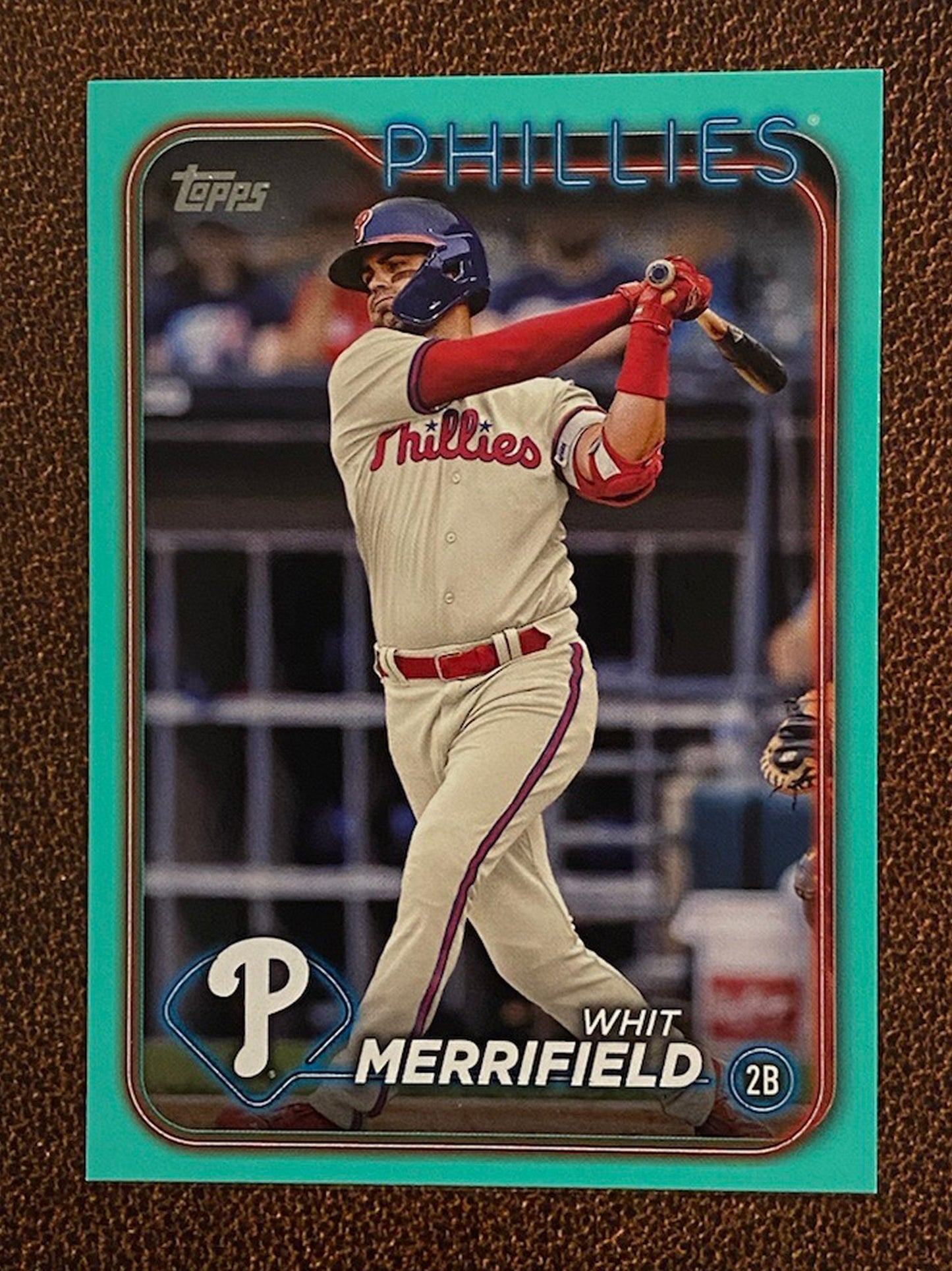 Whit Merrifield - 2024 Topps Series 2 - Aqua Parallel - Phillies