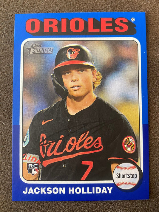 Jackson Holliday - 2024 Topps Heritage High Number - Blue Border - Orioles