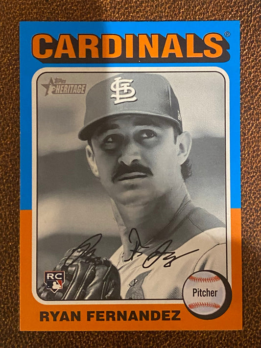 Ryan Fernandez - 2024 Topps Heritage High Number - Black and White Variation - Cardinals