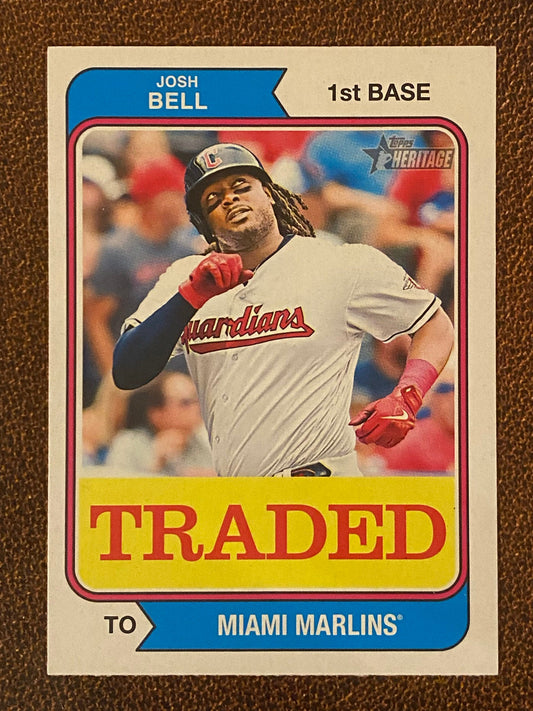Josh Bell - 2023 Topps Heritage High Number - Traded Stamp SSP - Marlins