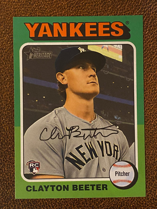 Clayton Beeter - 2024 Topps Heritage High Number - Short Print (#706) - Yankees