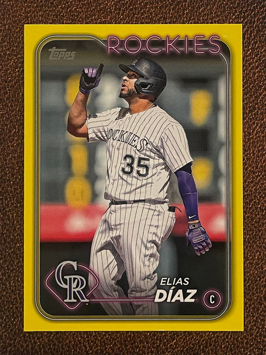 Elias Díaz - 2024 Topps Series 1 - Yellow Parallel - Rockies