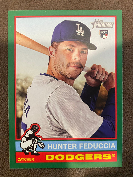 Hunter Feduccia - 2025 Topps Heritage - Green Borders - Dodgers