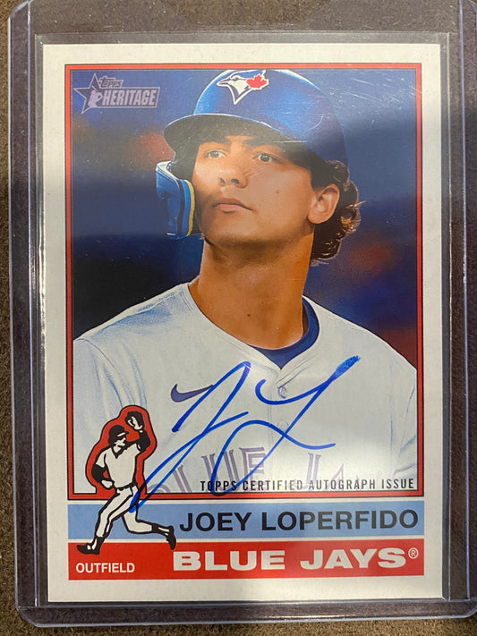 Joey Loperfido - 2025 Topps Heritage High Number - Real One AUTO - Blue Jays