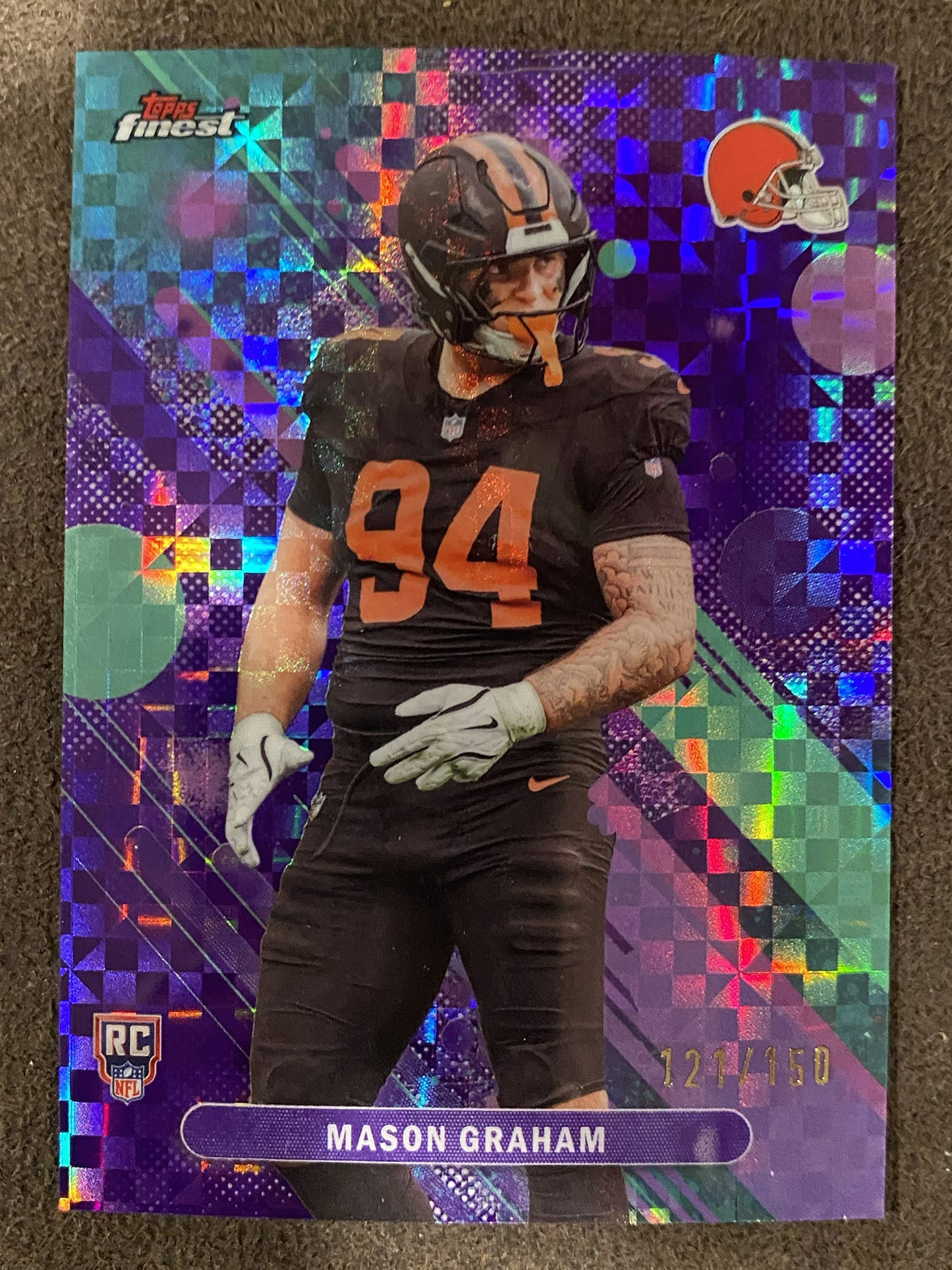 Mason Graham - 2025 Topps Finest - Common PURPLE XFractor /150 - Browns