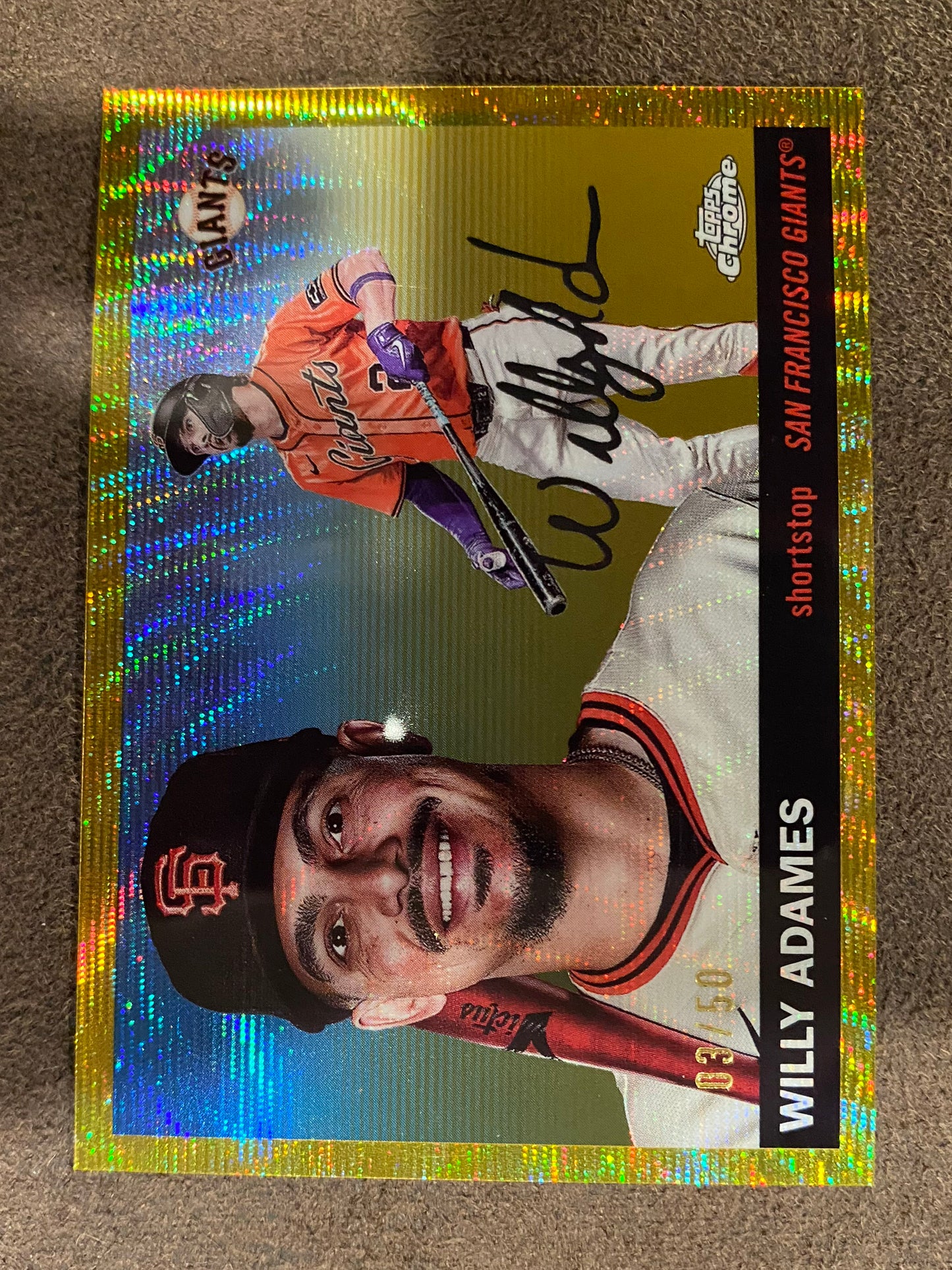 Willy Adames - 2025 Topps Chrome Platinum - GOLD Wave /50 - Giants