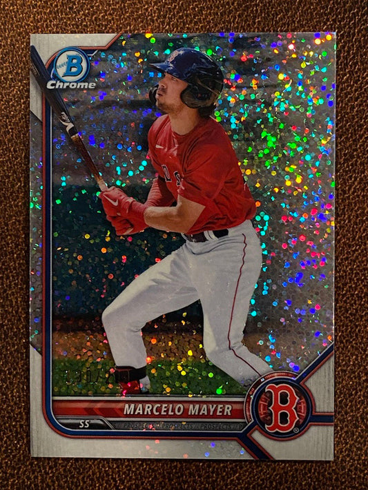 Marcelo Mayer - 2022 Bowman - Speckle Refractor /299 - Red Sox