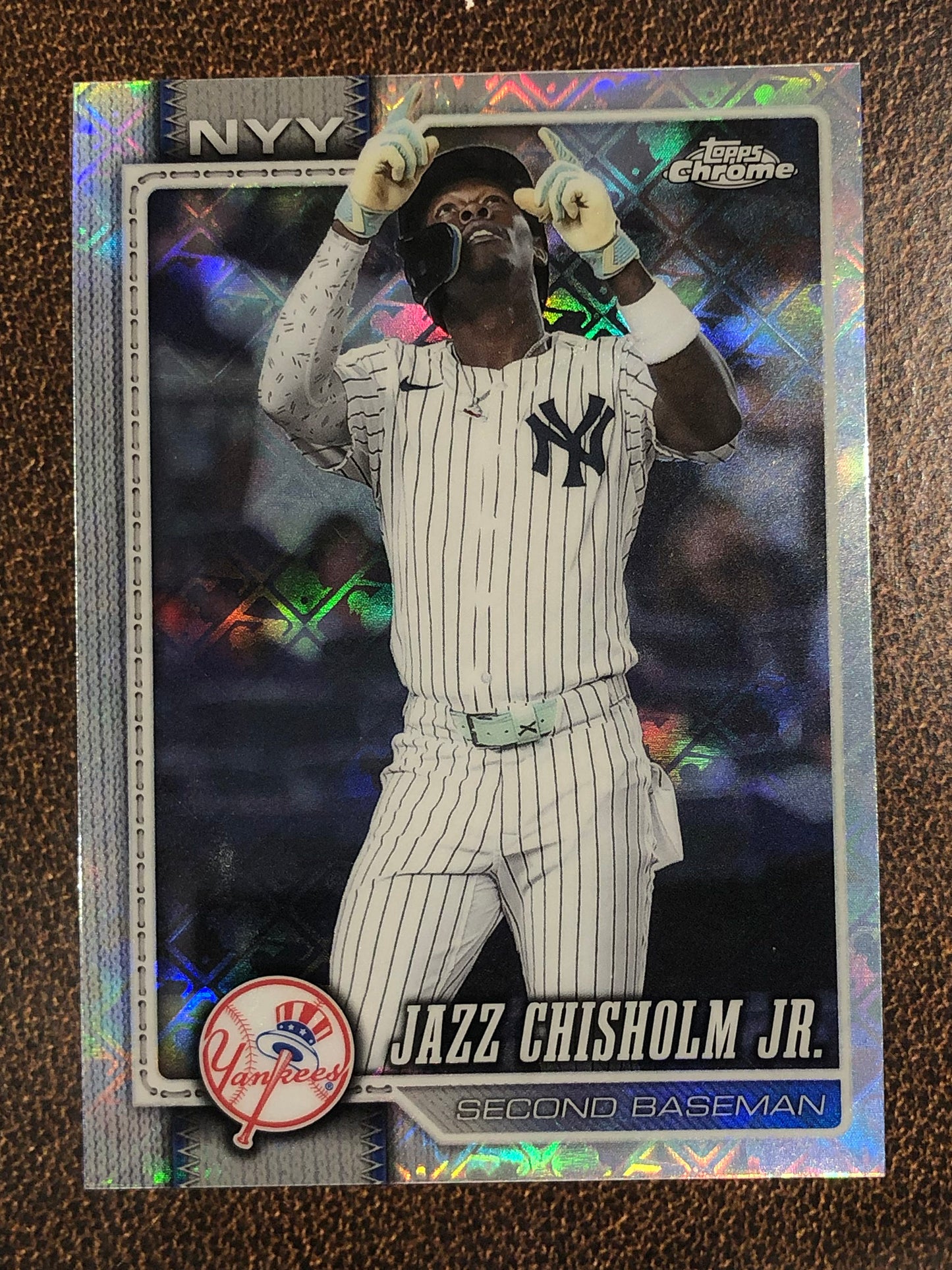 Jazz Chisholm Jr. - 2026 Topps Chrome Logofractor - Base Logofractor - Yankees
