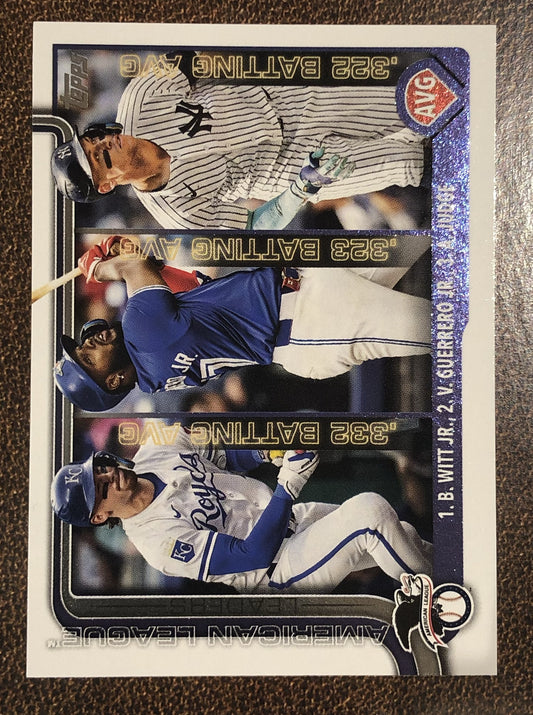 Bobby Witt Jr./Vladimir Guerrero Jr./Aaron Judge - 2025 Topps Series 1 - Base Card - Royals
