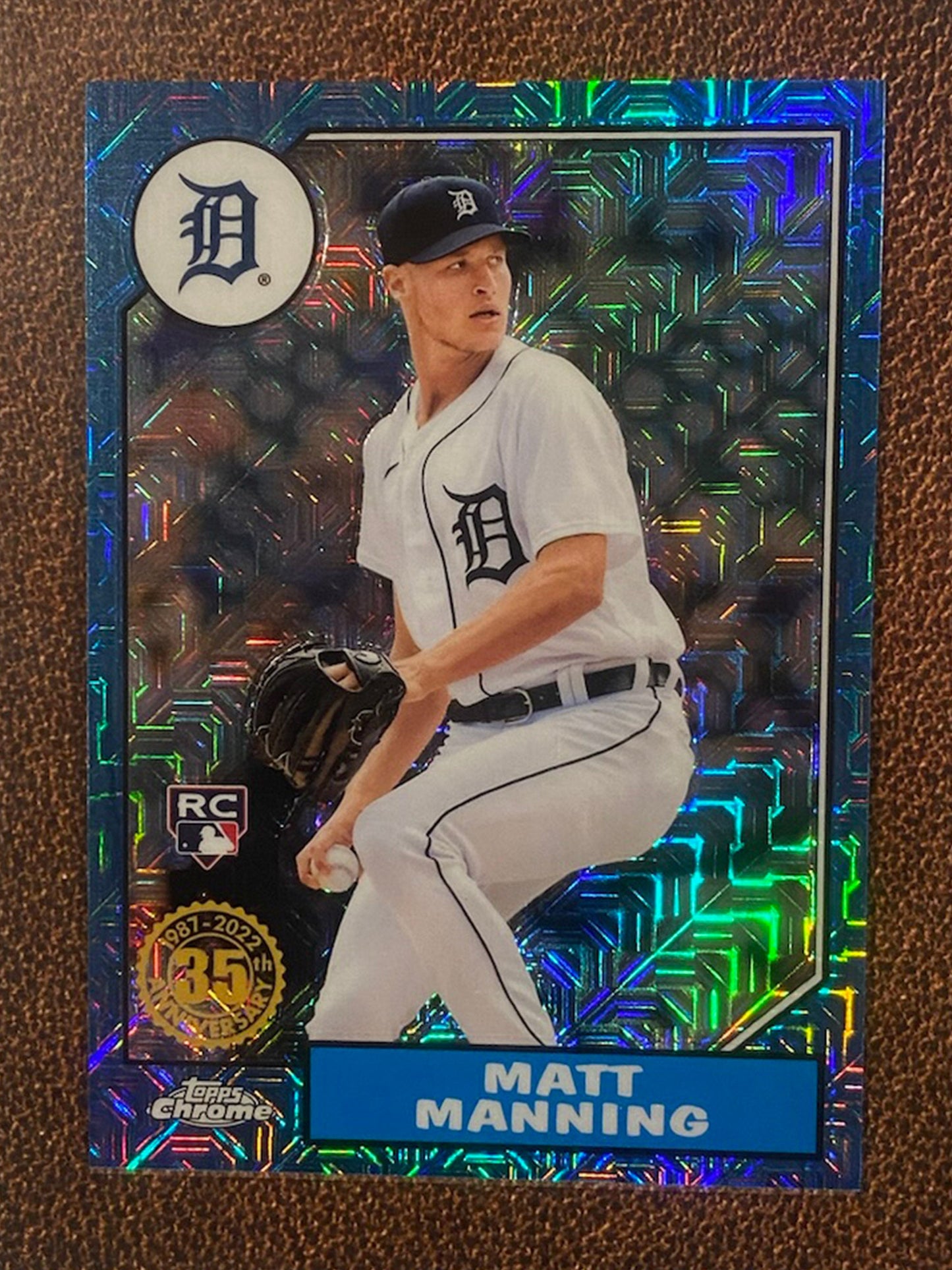 Matt Manning - 2022 Topps - Silverpack Mojo BLUE /150 - Tigers