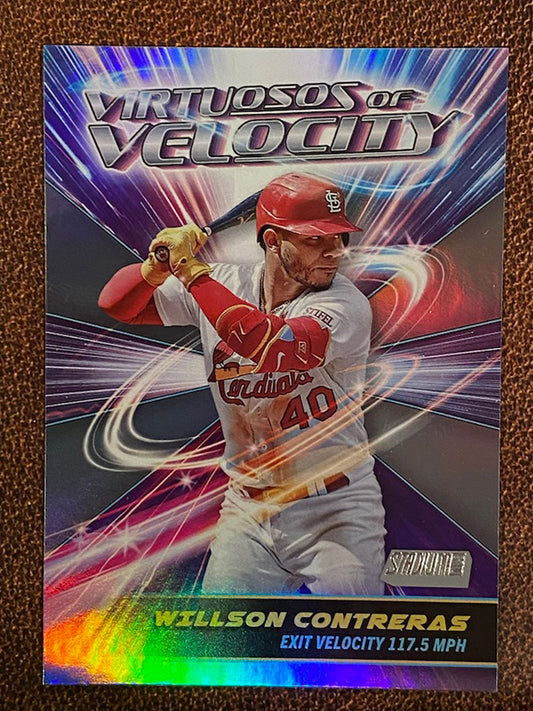 Willson Contreras - 2024 Topps Stadium Club - Virtuosos of Velocity - Cardinals