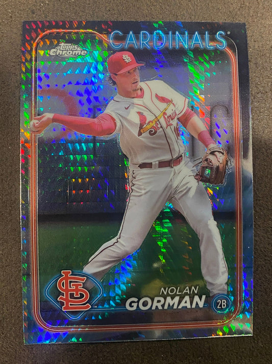 Nolan Gorman - 2024 Topps Chrome - Prism Refractors - Cardinals