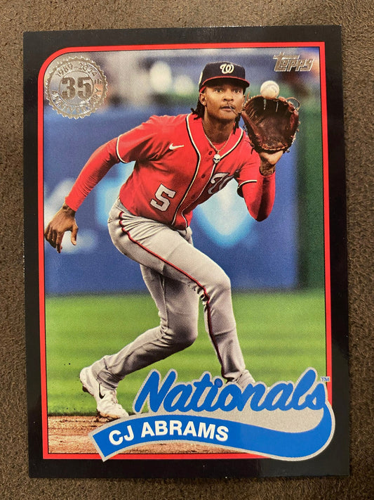 CJ Abrams - 2024 Topps Series 2 - 1989 BLACK /299 - Nationals
