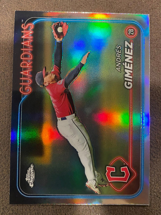 Andres Gimenez - 2024 Topps Chrome - Refractor - Guardians