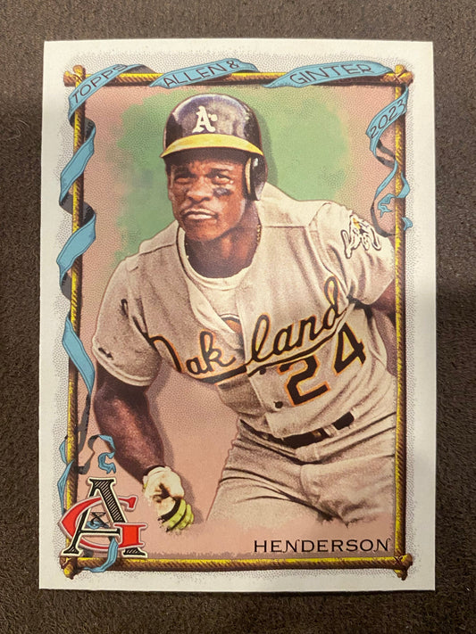 Rickey Henderson - 2023 Allen and Ginter - SP - Athletics