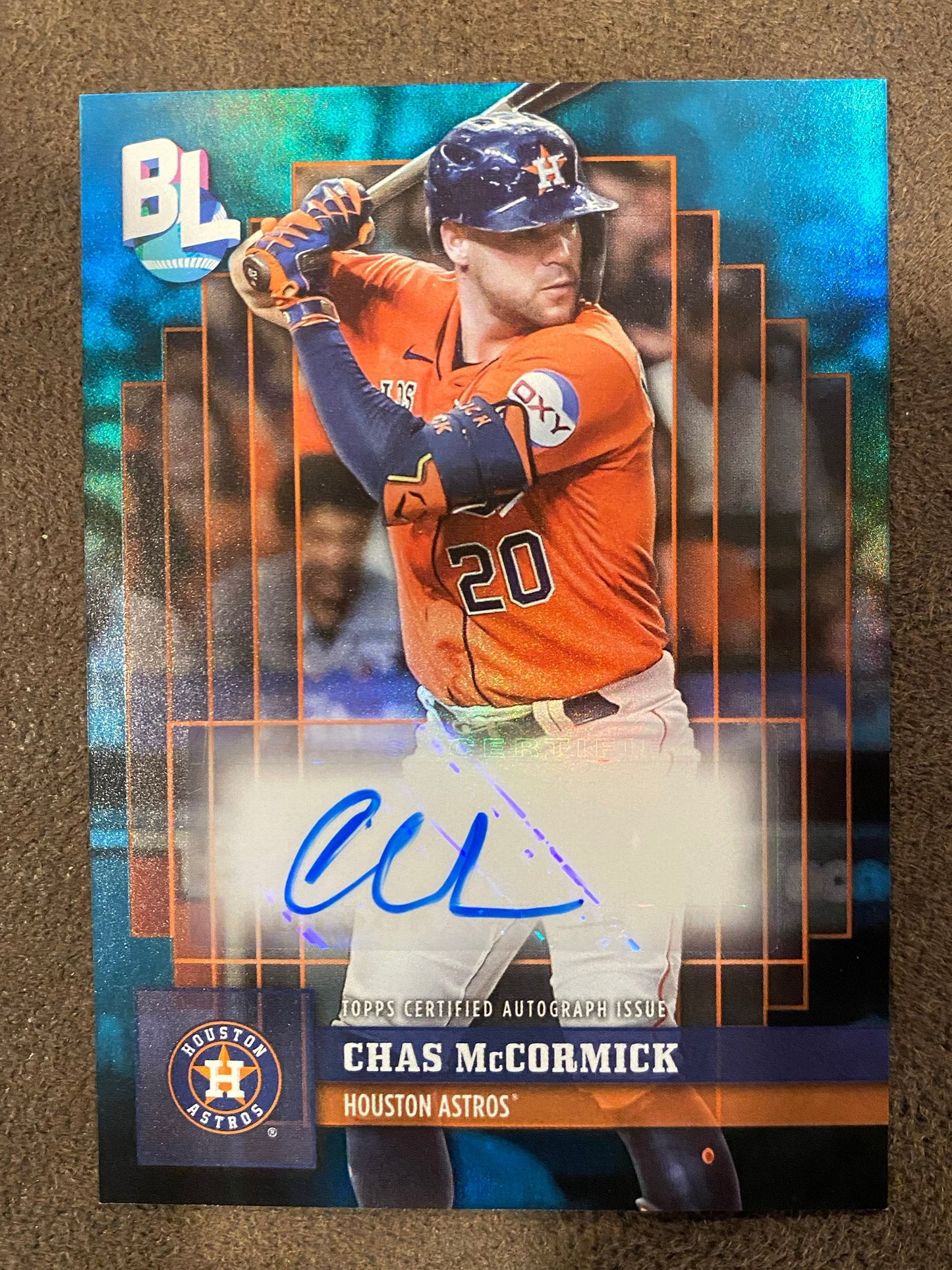 Chas McCormick - 2024 Topps Big League - Blue Foil AUTO - Astros