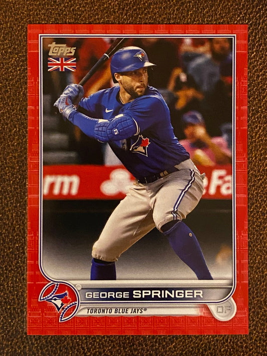 George Springer - 2022 Topps UK - Big Ben Red /99 - Blue Jays