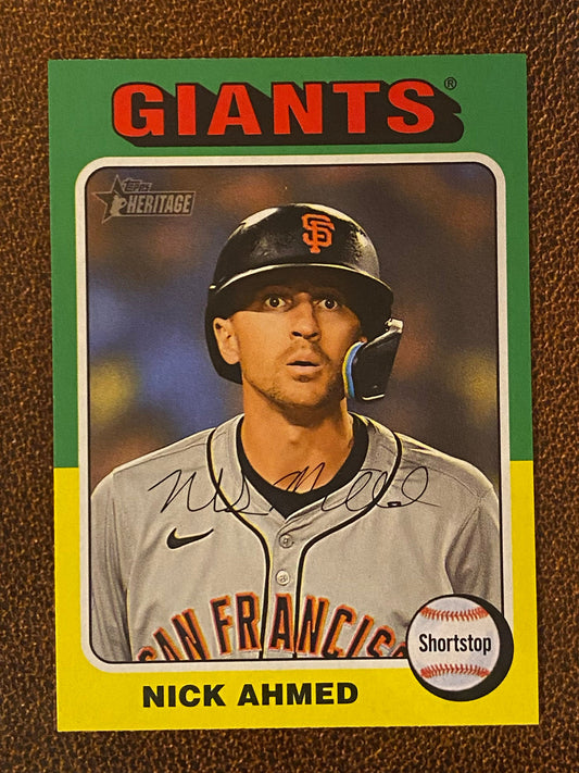Nick Ahmed - 2024 Topps Heritage High Number - Short Print (#705) - Giants