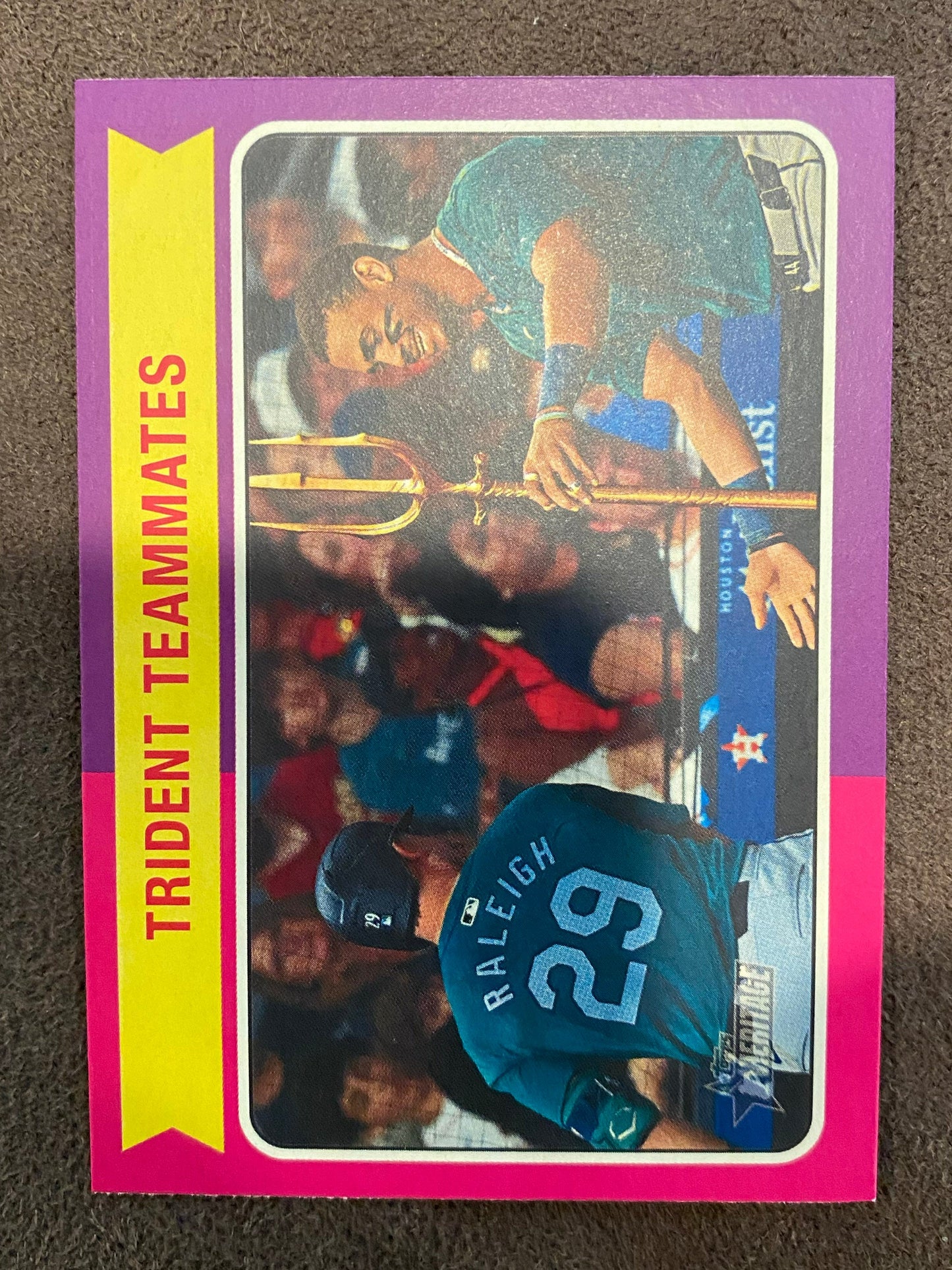 Cal Raleigh / Julio Rodriguez - 2024 Topps Heritage High Number - Combo Card - Mariners