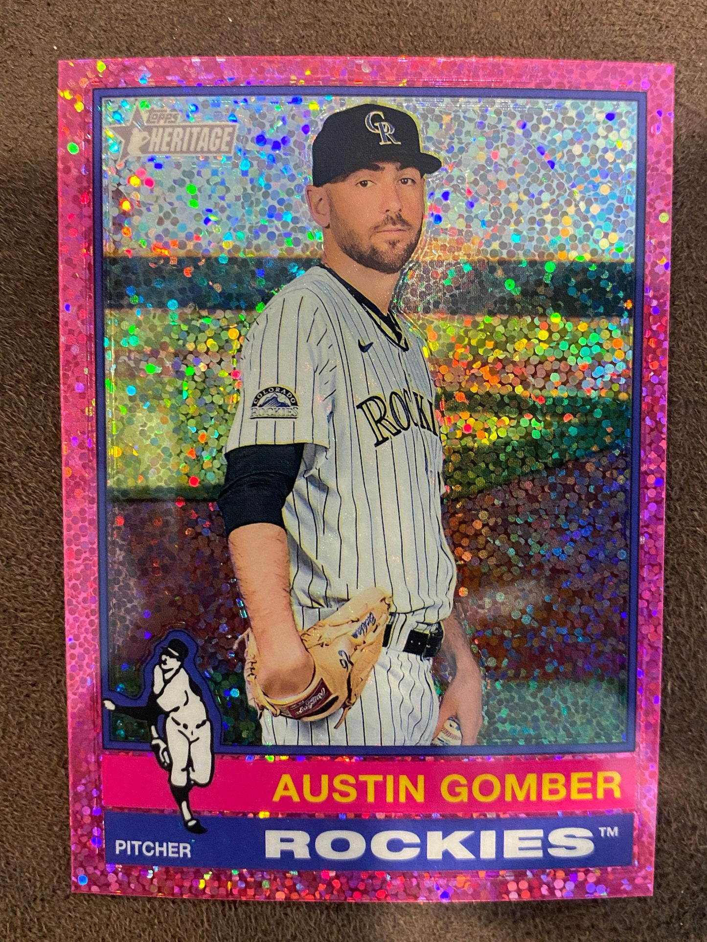 Austin Gomber - 2025 Topps Heritage - Pink Sparkles - Rockies