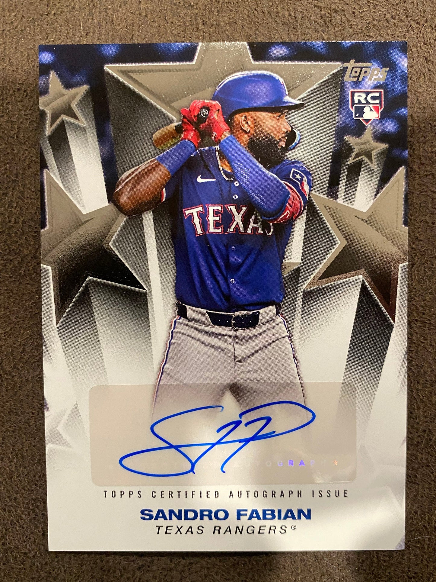 Sandro Fabian - 2025 Topps Series 1 - Baseball Stars AUTO - Rangers