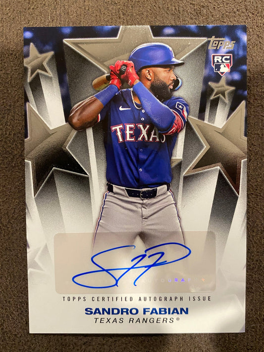 Sandro Fabian - 2025 Topps Series 1 - Baseball Stars AUTO - Rangers