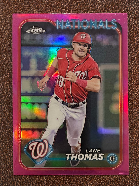 Lane Thomas - 2024 Topps Chrome - Pink Refractor - Nationals