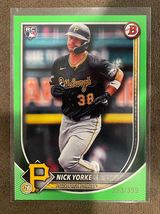 Nick Yorke - 2025 Bowman - Lime Green /399 - Pirates