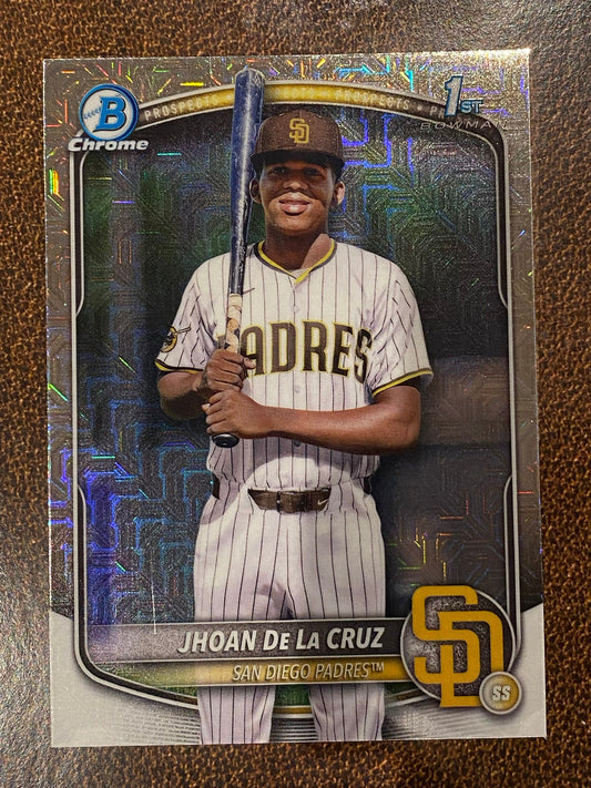 Jhoan De La Cruz - 2025 Bowman Chrome - 1st Mojo - Padres