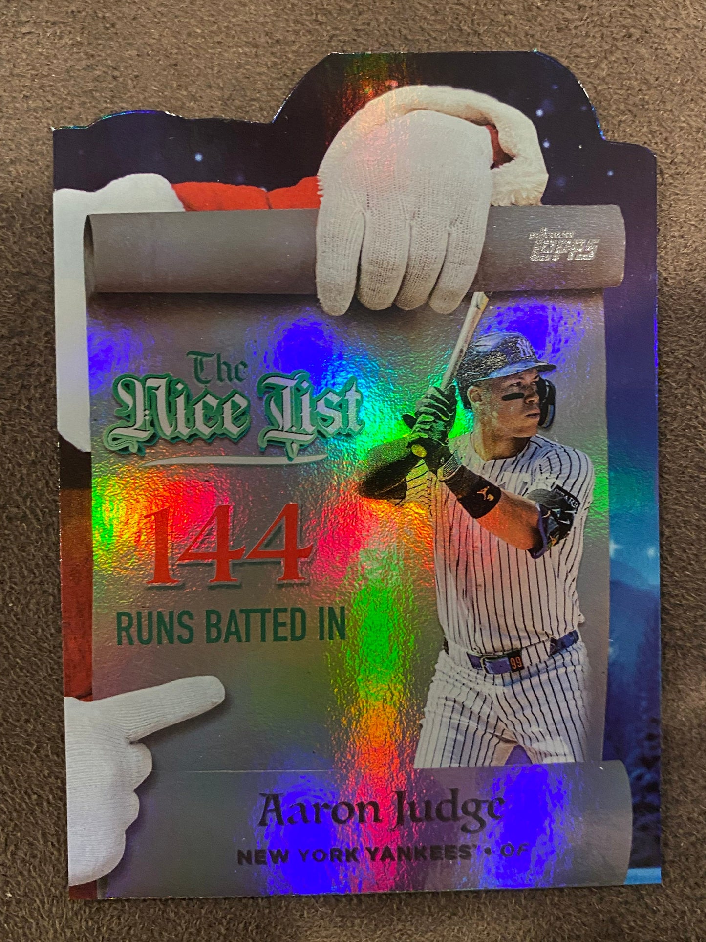 Aaron Judge - 2025 Topps Holiday - The Nice List (RBI) - Yankees