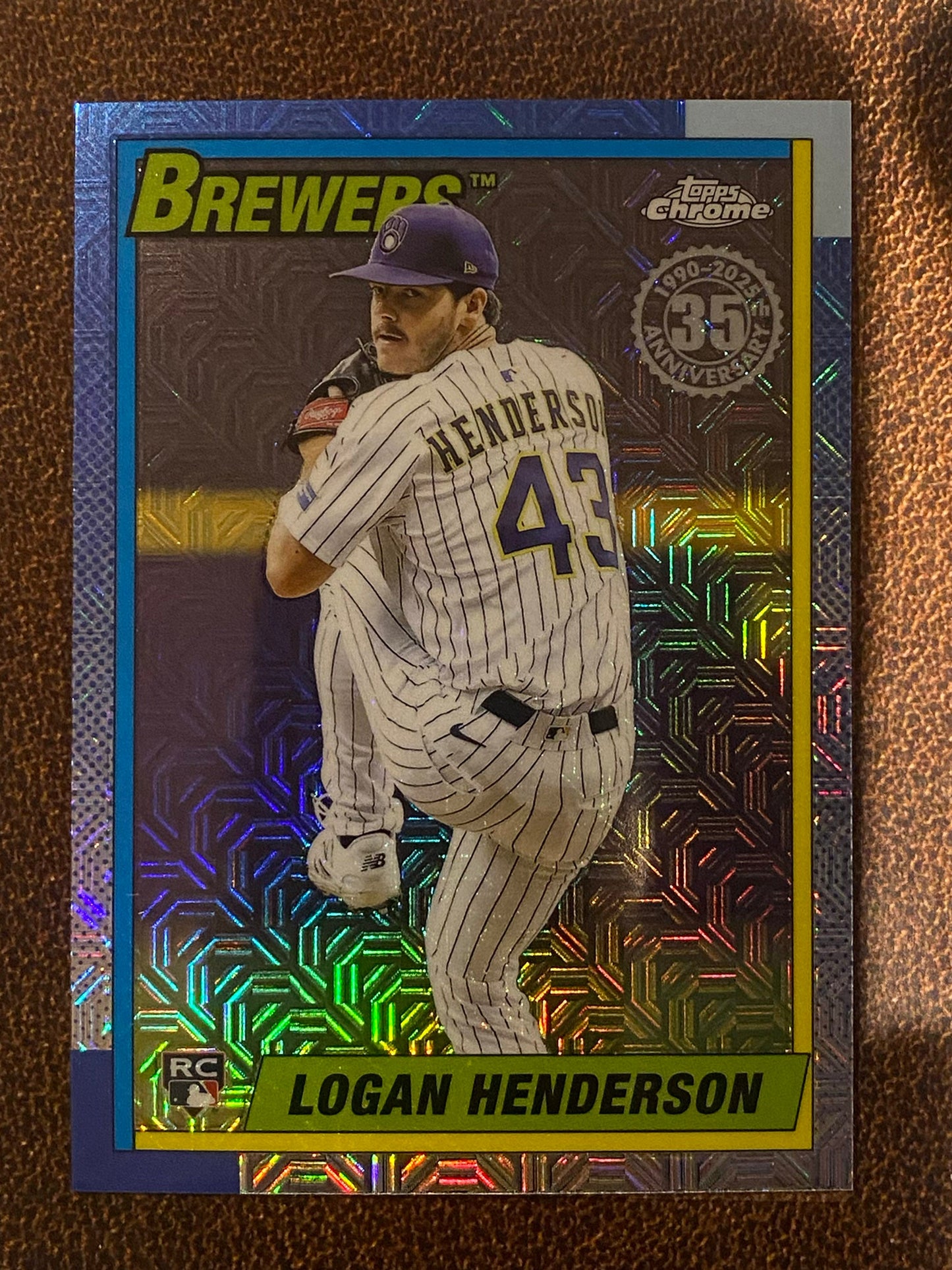 Logan Henderson - 2025 Topps Update - 1990 Mojo Refractor - Brewers