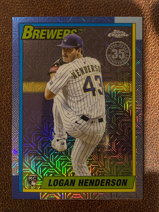 Logan Henderson - 2025 Topps Update - 1990 Mojo Refractor - Brewers