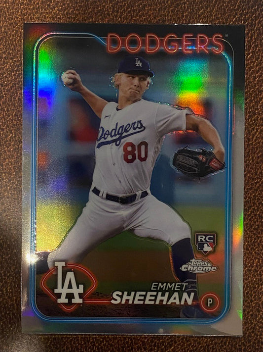 Emmet Sheehan - 2024 Topps Chrome - Refractor - Dodgers