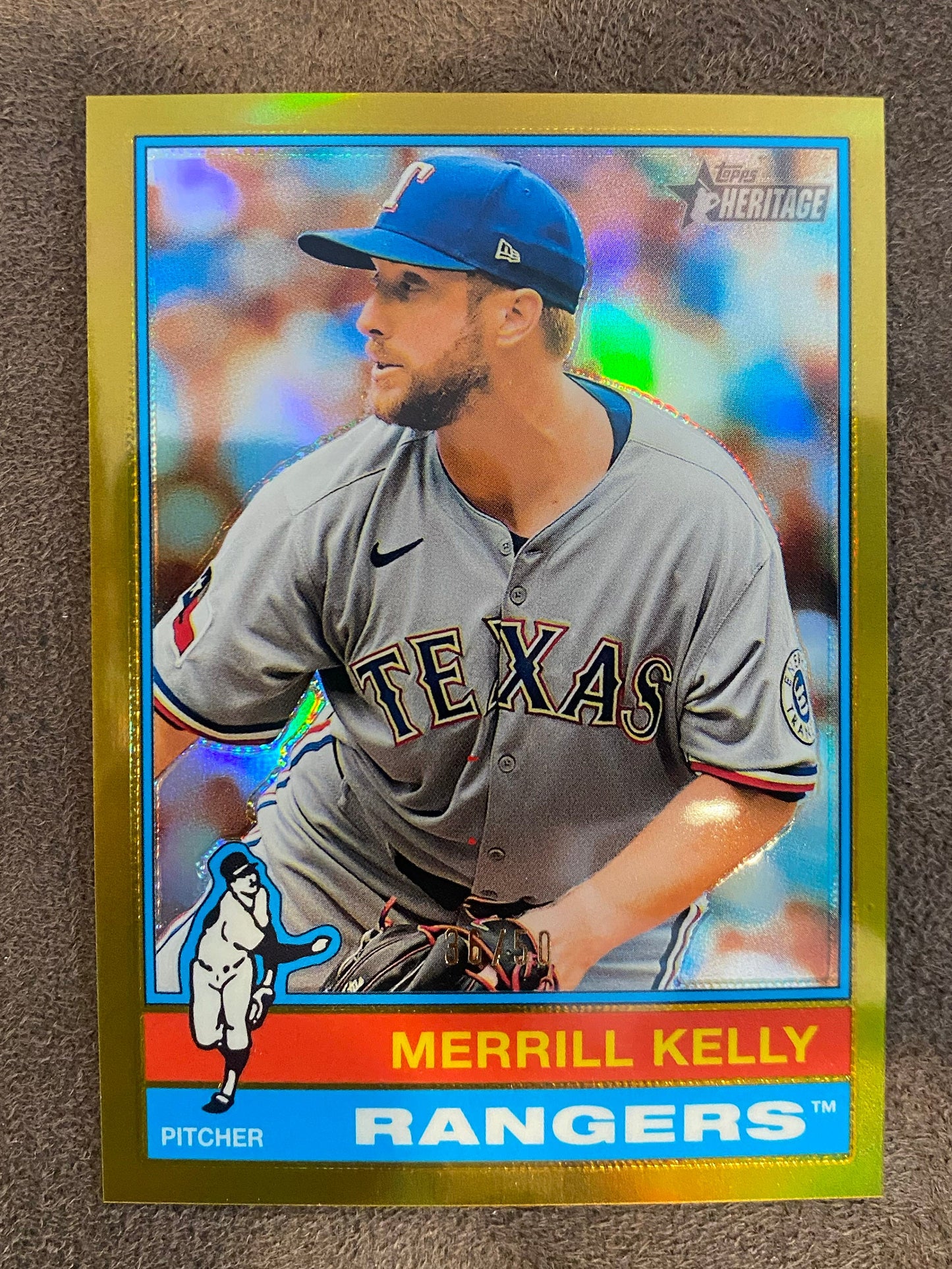Merrill Kelly - 2025 Topps Heritage High Number - Gold Refractor /50 - Rangers