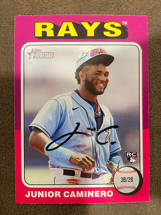Junior Caminero - 2024 Topps Heritage - Base - Rays