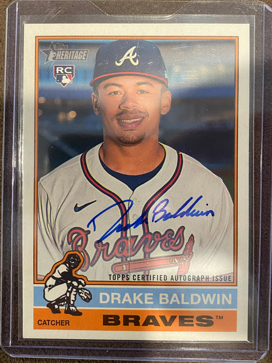 Drake Baldwin - 2025 Topps Heritage High Number - Real One Rookie AUTO - Braves