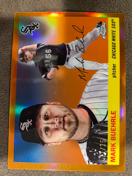 Mark Buehrle - 2025 Topps Chrome Platinum - ORANGE Refractor /25 - White Sox