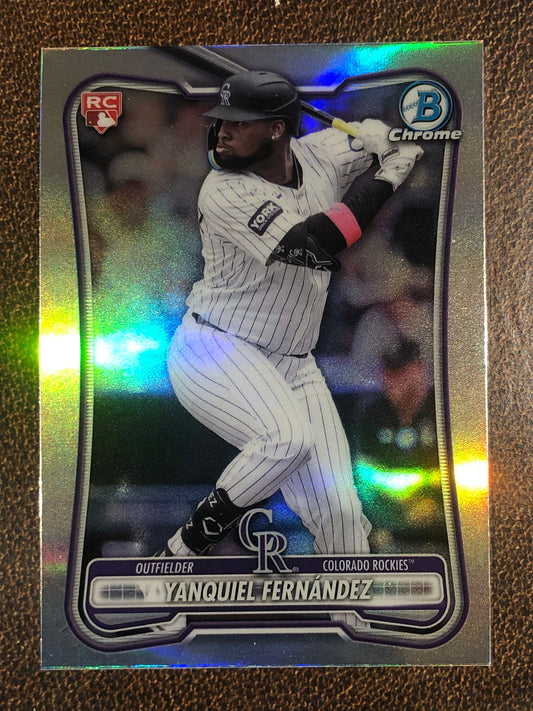 Yanquiel Fernandez - 2026 Bowman - Red Rookie Refractor - Rockies