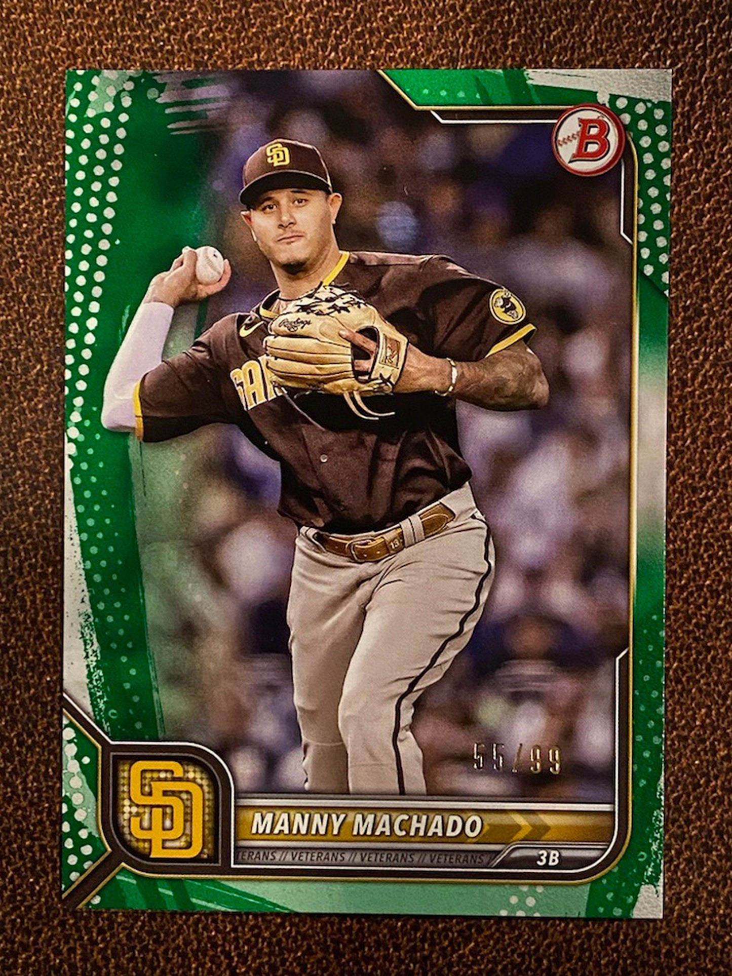 Manny Machado - 2022 Bowman - Green /99 - Padres