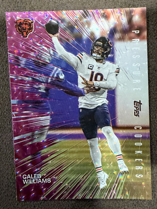 Caleb Williams - 2026 Topps Flagship - PINK Crackle Pressure Cooker - Bears