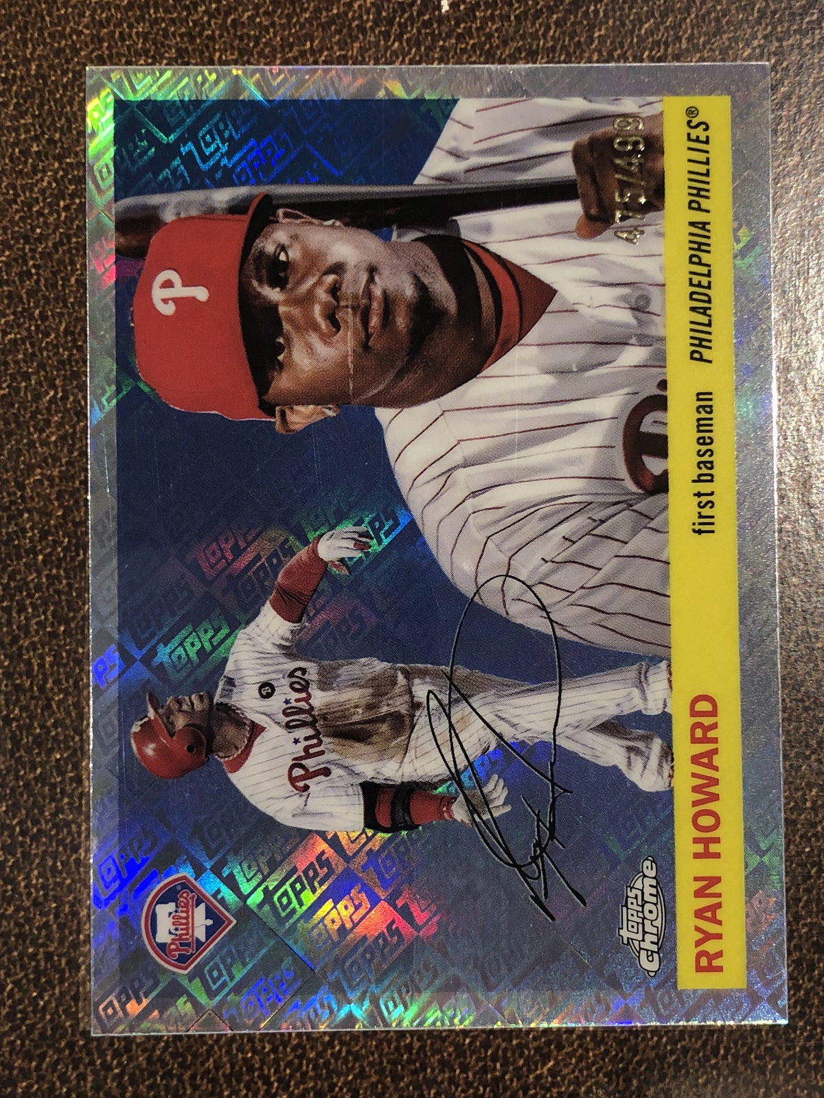 Ryan Howard - 2025 Topps Chrome Platinum - Topps Logo /499 - Phillies