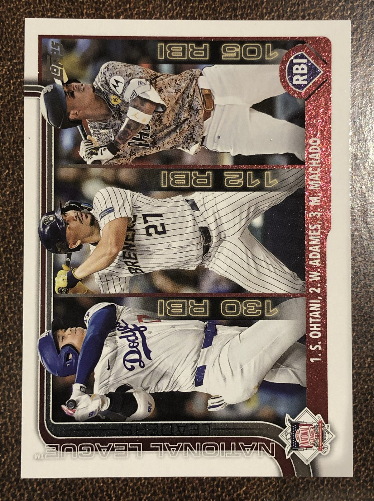 Shohei Ohtani/Willy Adames/Manny Machado - 2025 Topps Series 1 - Base Card - Dodgers