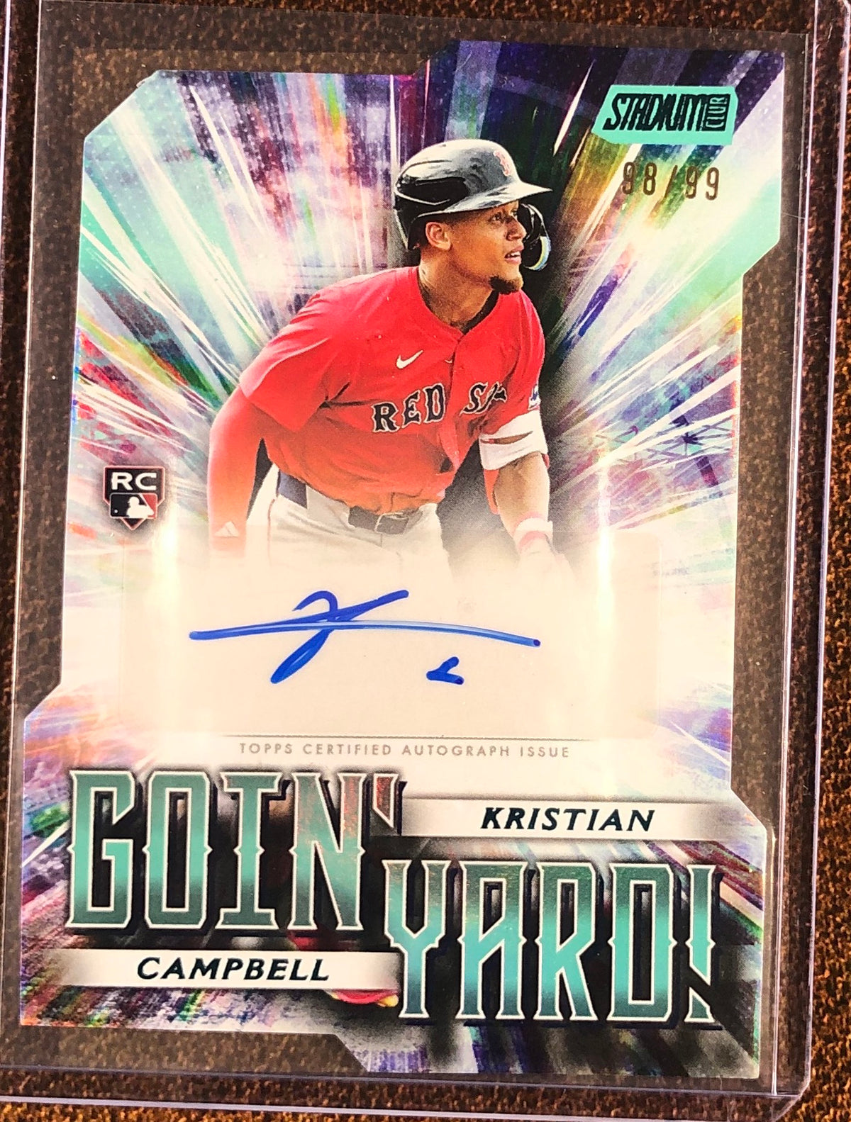 Kristian Campbell - 2025 Topps Stadium Club - AQUA Goin' Yard AUTO /99 - Red Sox
