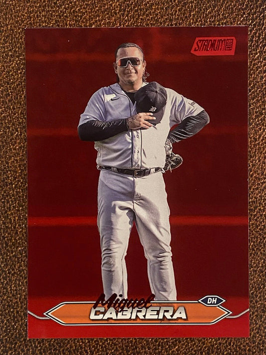 Miguel Cabrera - 2024 Topps Stadium Club - Red Foil - Tigers